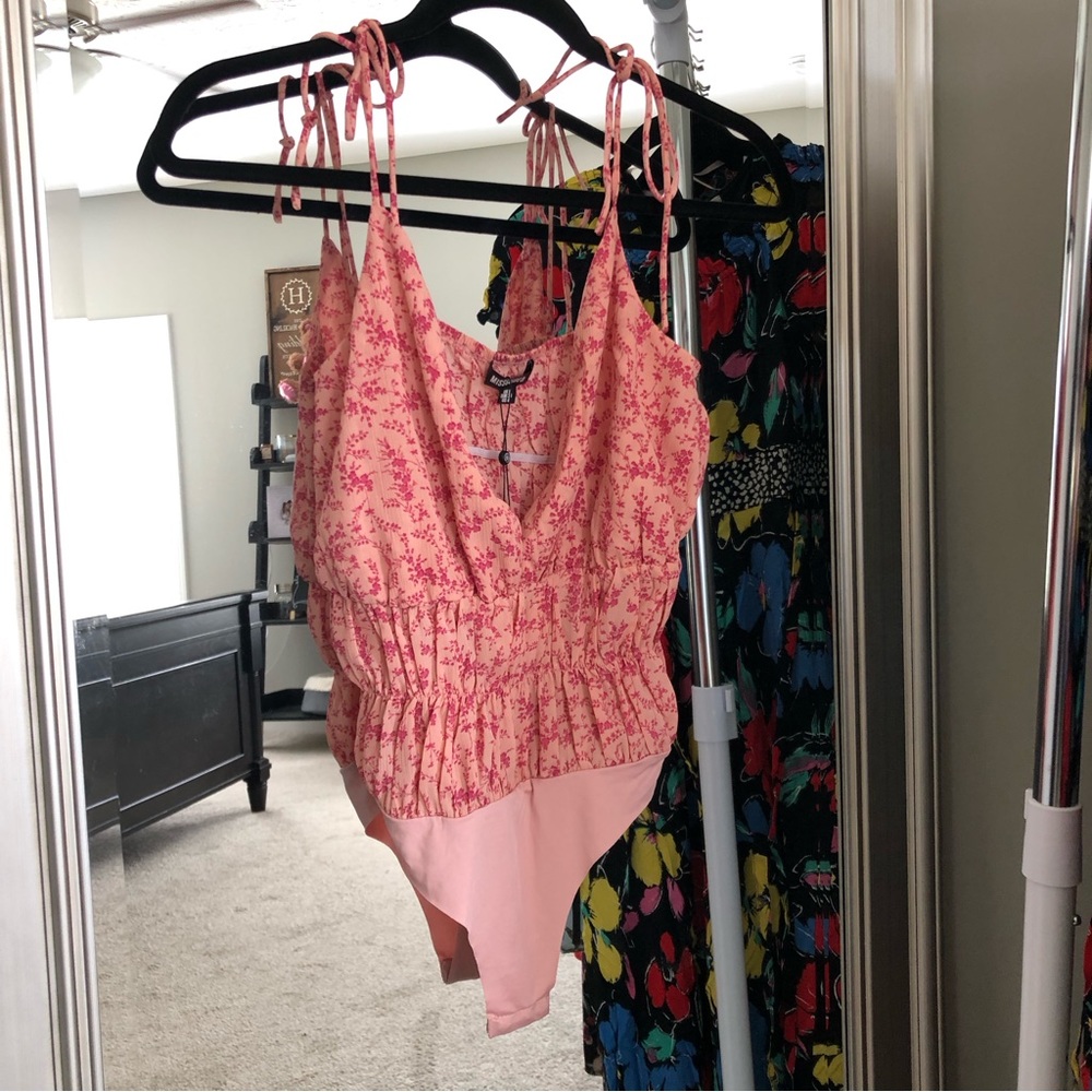 Missguided Floral Bodysuit NWT